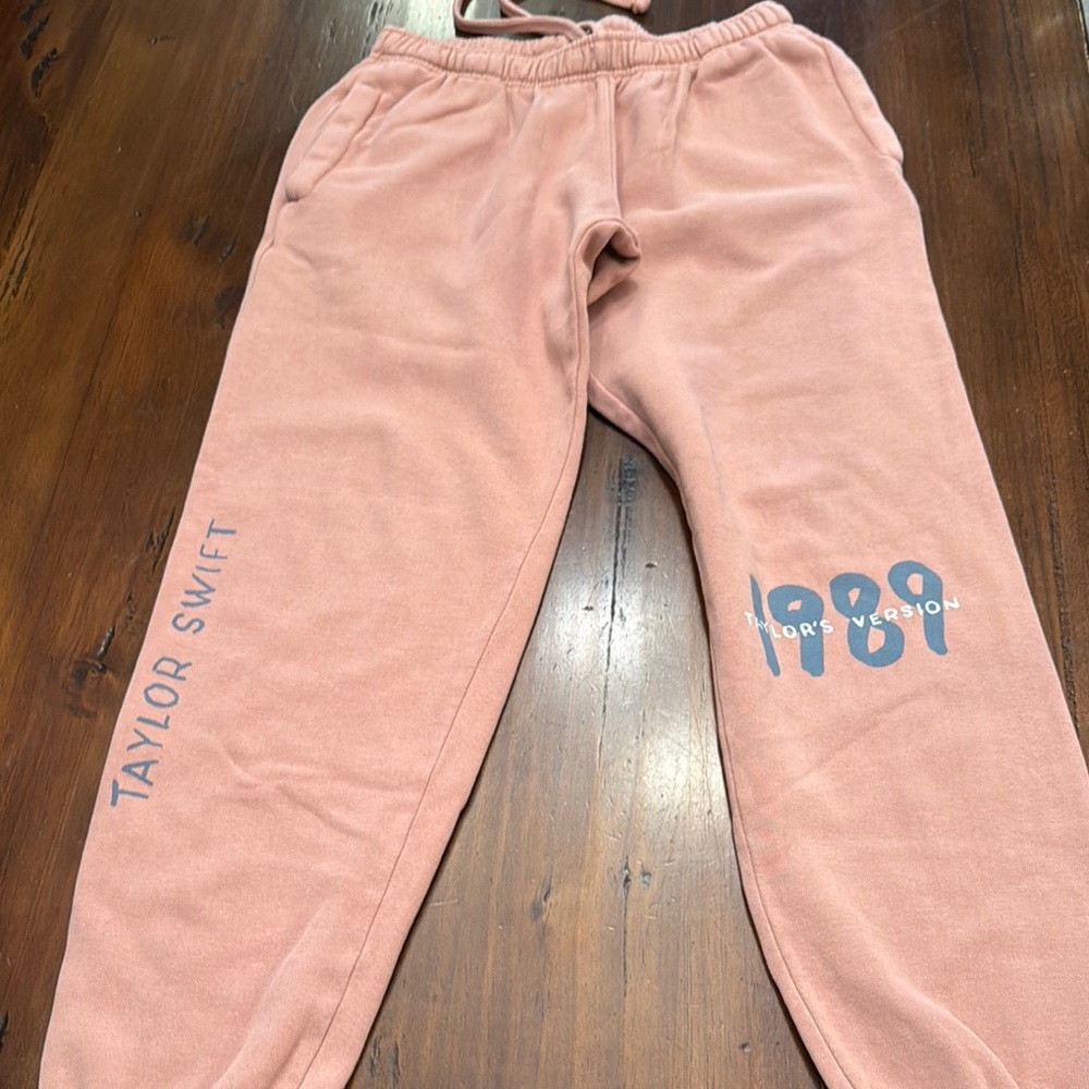 Taylor Swift Pink Joggers with 1989 Print